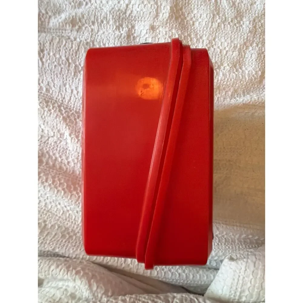 Vintage 1984 Transformers Red Plastic Lunch Box Aladdin Hasbro Empty Rare